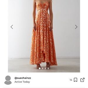 Vibrant Strapless Orange Dress